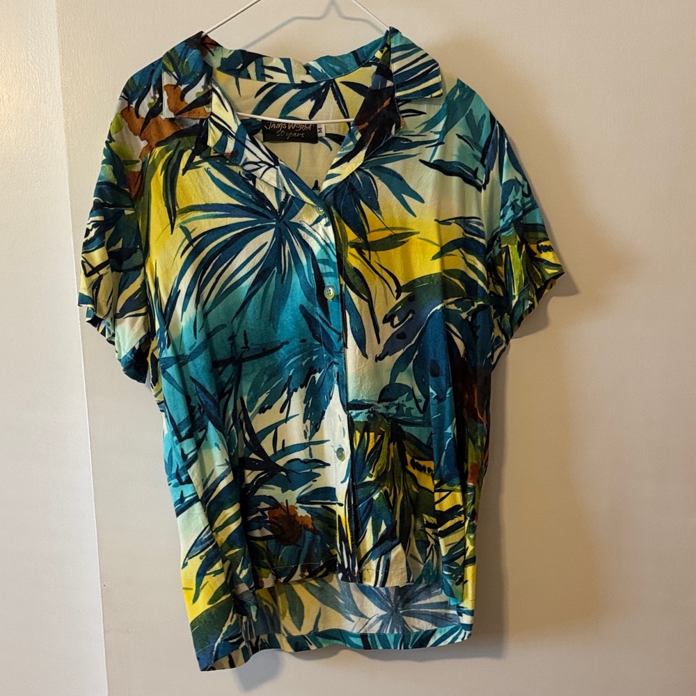 Jams World Vibrant Tropical Button-Down Shirt